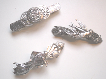 Antique Silver Barrettes