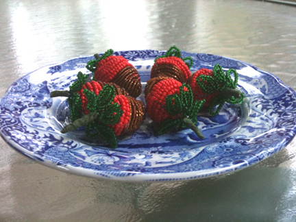French Beaded Chocolate Covered Strawberries