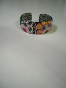 Polymer Cane Face Bracelet