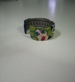 Polymer Cane Face Bracelet